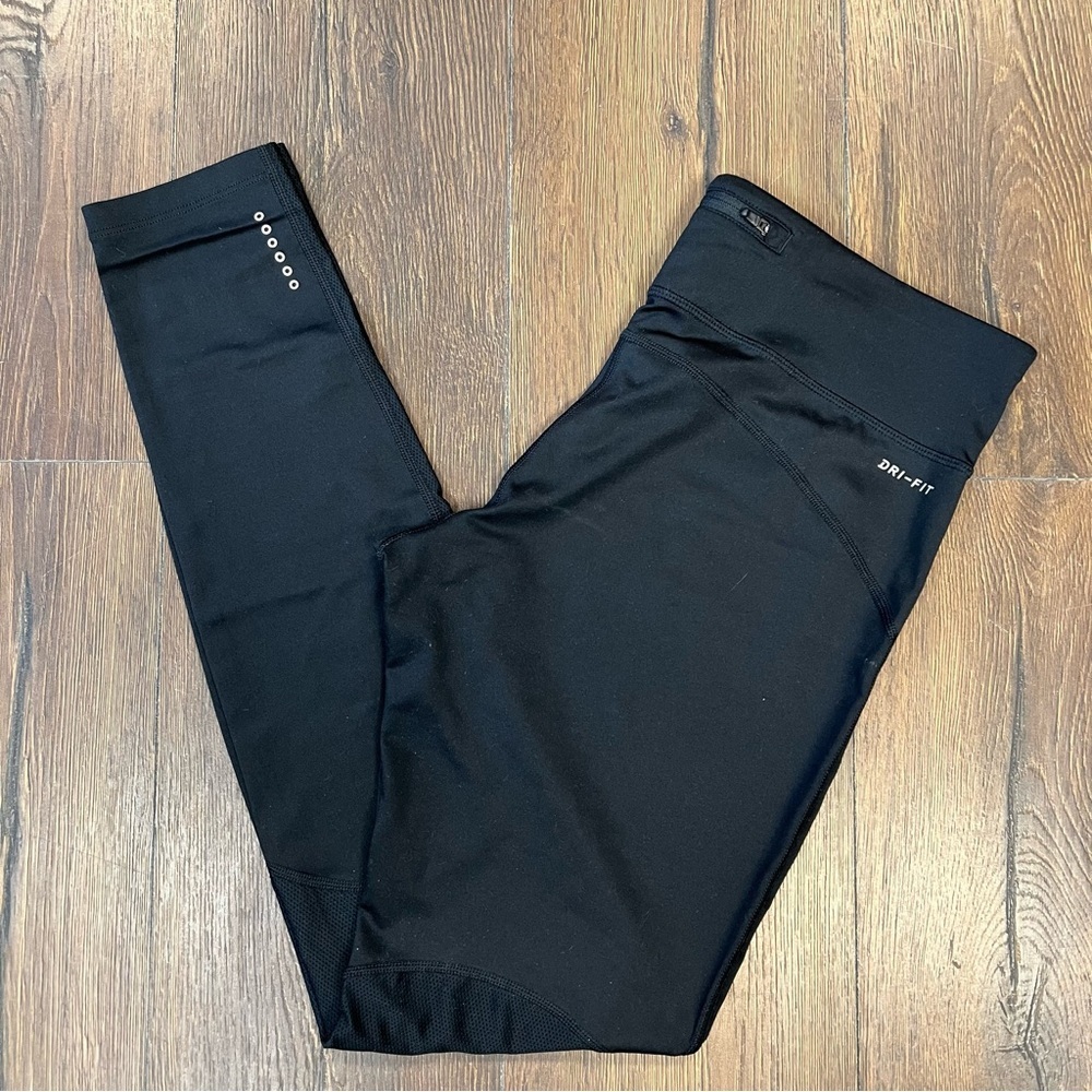 Nike Dri-Fit Black Running Full Length‎ Tights SZ XL
